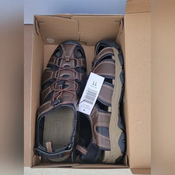 Khombu Mens Brown Fisherman Closed Toe Sandals  Size 11 BRAND NEW - Picture 6 of 9